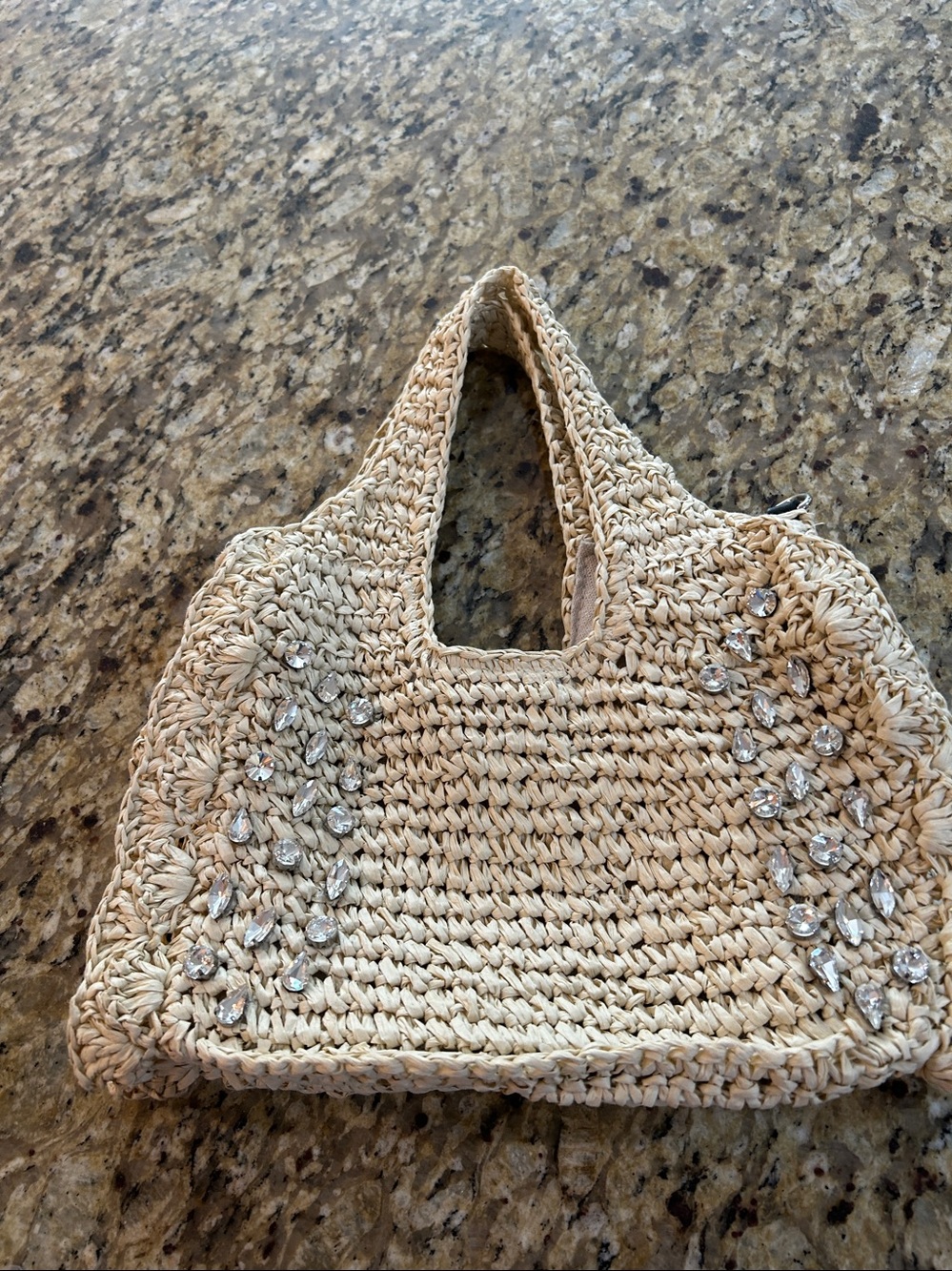 Wicker crystal clutch.